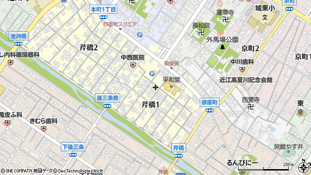 〒522-0087 滋賀県彦根市芹橋の地図
