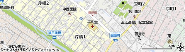 平和堂彦根銀座店周辺の地図