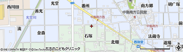 愛知県一宮市萩原町西御堂石塚31周辺の地図