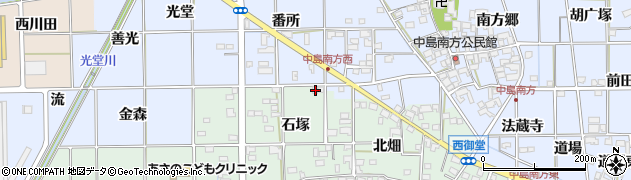 愛知県一宮市萩原町西御堂石塚33周辺の地図