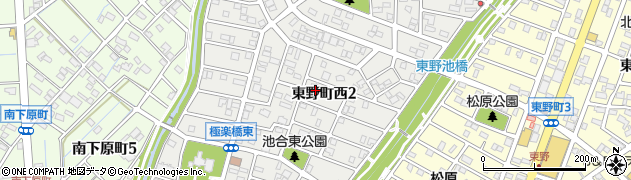 愛知県春日井市東野町西周辺の地図