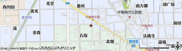 愛知県一宮市萩原町西御堂石塚34周辺の地図