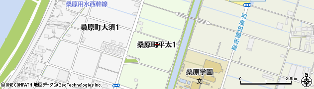 岐阜県羽島市桑原町平太周辺の地図