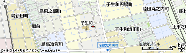 愛知県稲沢市子生和小原町周辺の地図