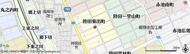 愛知県稲沢市陸田東出町周辺の地図