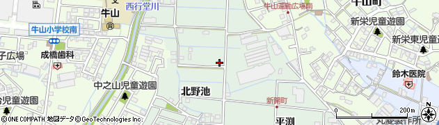 愛知県春日井市新開町北野池56周辺の地図