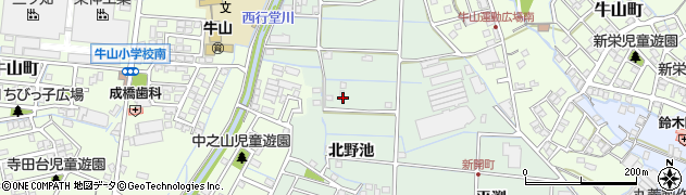 愛知県春日井市新開町北野池51周辺の地図