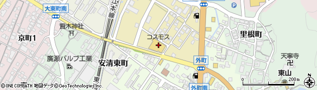 ドラッグストアコスモス彦根駅東店周辺の地図