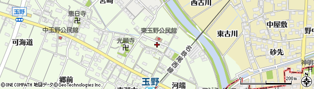 愛知県一宮市玉野南野方周辺の地図