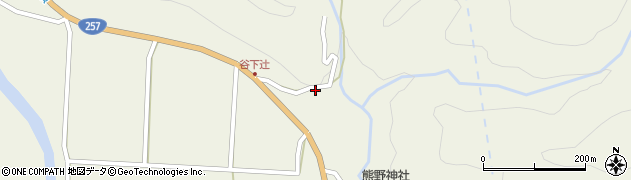 岐阜県恵那市上矢作町下389周辺の地図