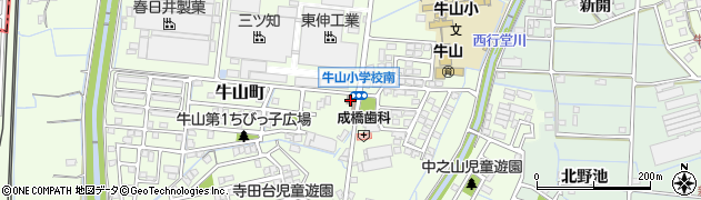 春日井牛山簡易郵便局周辺の地図