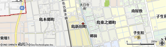 愛知県稲沢市島新田町17周辺の地図