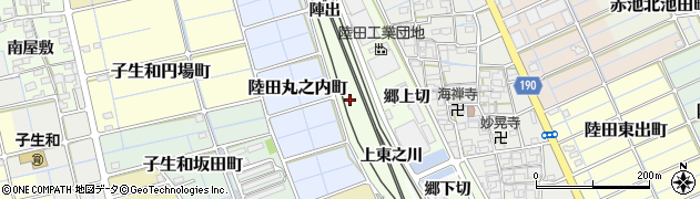 愛知県稲沢市陸田町（坂田）周辺の地図