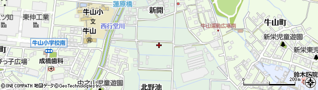 愛知県春日井市新開町北野池60周辺の地図