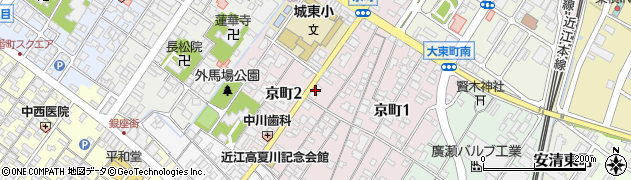 大垣共立銀行彦根支店周辺の地図