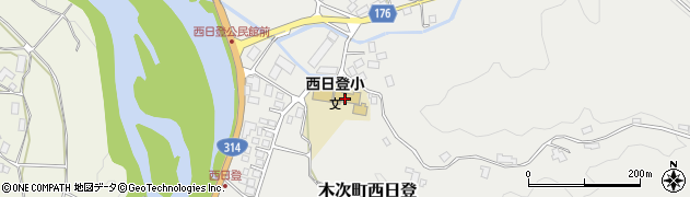 雲南市立　西日登幼稚園周辺の地図