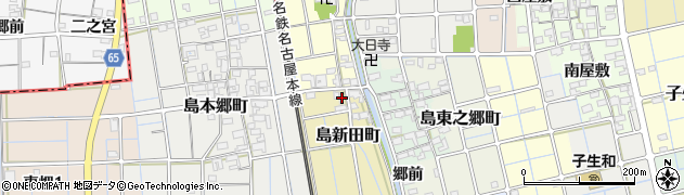 愛知県稲沢市島新田町13周辺の地図