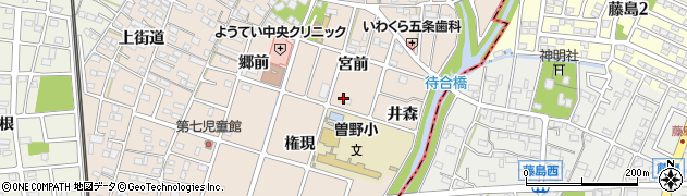 愛知県岩倉市曽野町（宮前）周辺の地図