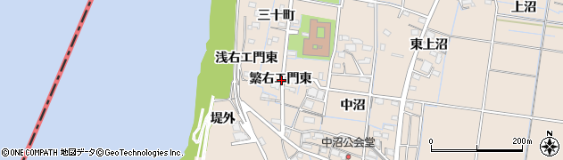 愛知県稲沢市祖父江町祖父江繁右エ門東周辺の地図