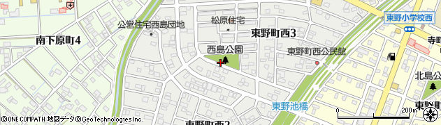 愛知県春日井市東野町西3丁目6周辺の地図