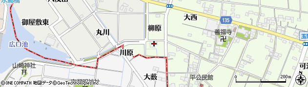 愛知県一宮市玉野柳原17周辺の地図