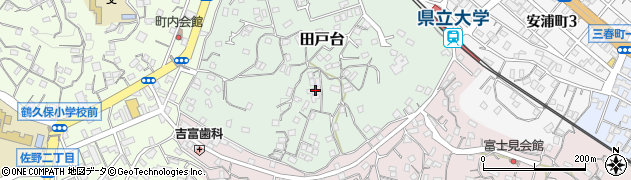 神奈川県横須賀市田戸台周辺の地図
