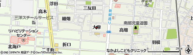 愛知県岩倉市稲荷町（大摩）周辺の地図