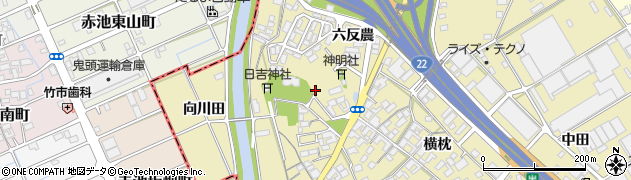 愛知県一宮市丹陽町九日市場（宮浦）周辺の地図
