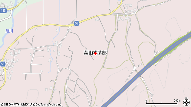 〒717-0611 岡山県真庭市蒜山本茅部の地図