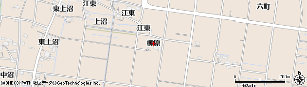 愛知県稲沢市祖父江町祖父江（柳原）周辺の地図