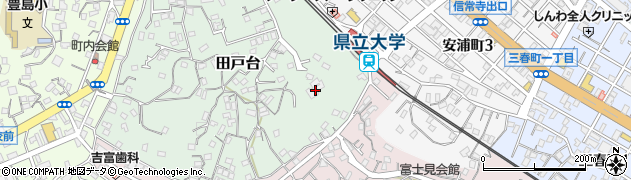 海上自衛隊田戸台分庁舎周辺の地図
