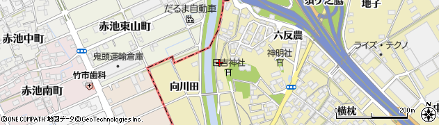 愛知県一宮市丹陽町九日市場宮浦1382周辺の地図