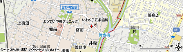 愛知県岩倉市曽野町井森周辺の地図