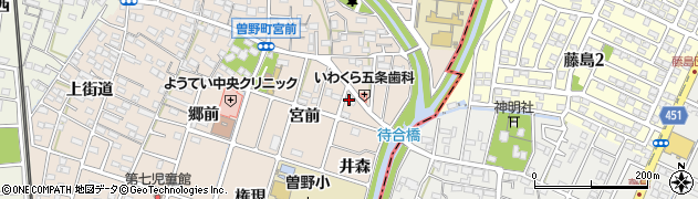 愛知県岩倉市曽野町（井森）周辺の地図