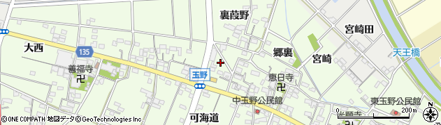 愛知県一宮市玉野（中瀬古）周辺の地図