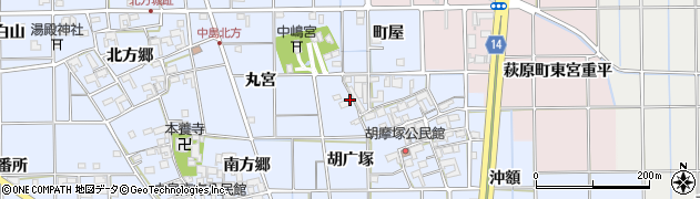 愛知県一宮市萩原町中島町屋1647周辺の地図