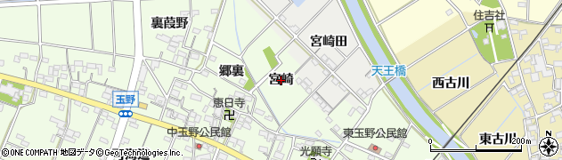 愛知県一宮市玉野（宮崎）周辺の地図
