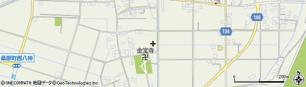 岐阜県羽島市桑原町八神周辺の地図