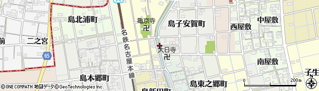 愛知県稲沢市島町（寺西）周辺の地図