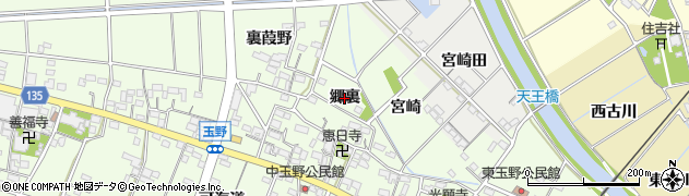 愛知県一宮市玉野（郷裏）周辺の地図