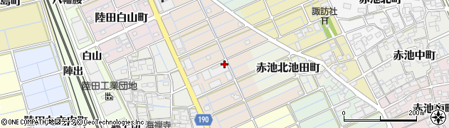 愛知県稲沢市陸田高畑町周辺の地図