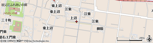 愛知県稲沢市祖父江町祖父江上沼周辺の地図