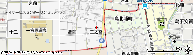 愛知県一宮市大和町於保（二之宮）周辺の地図