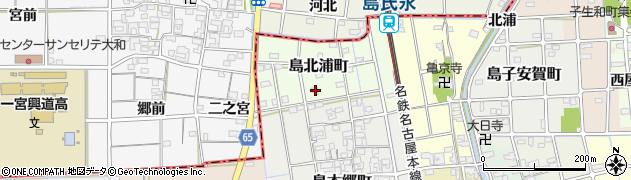 愛知県稲沢市島北浦町63周辺の地図
