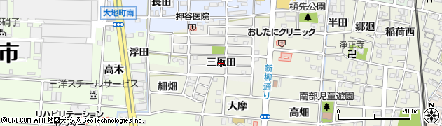愛知県岩倉市南新町（三反田）周辺の地図