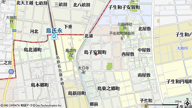 〒492-8201 愛知県稲沢市島子安賀町の地図
