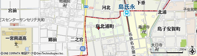 愛知県稲沢市島町（天之越）周辺の地図