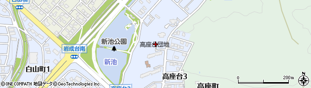 愛知県春日井市高座台周辺の地図