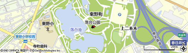愛知県春日井市東野町周辺の地図
