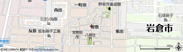 愛知県岩倉市野寄町周辺の地図